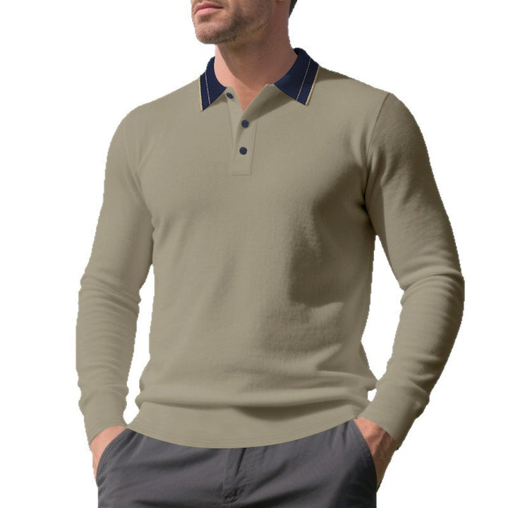 Men's Long Sleeve Polo Shirt Lisslune