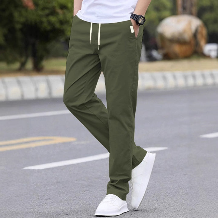 Men's leisure pants with adjustable waistband and breathable material Lisslune