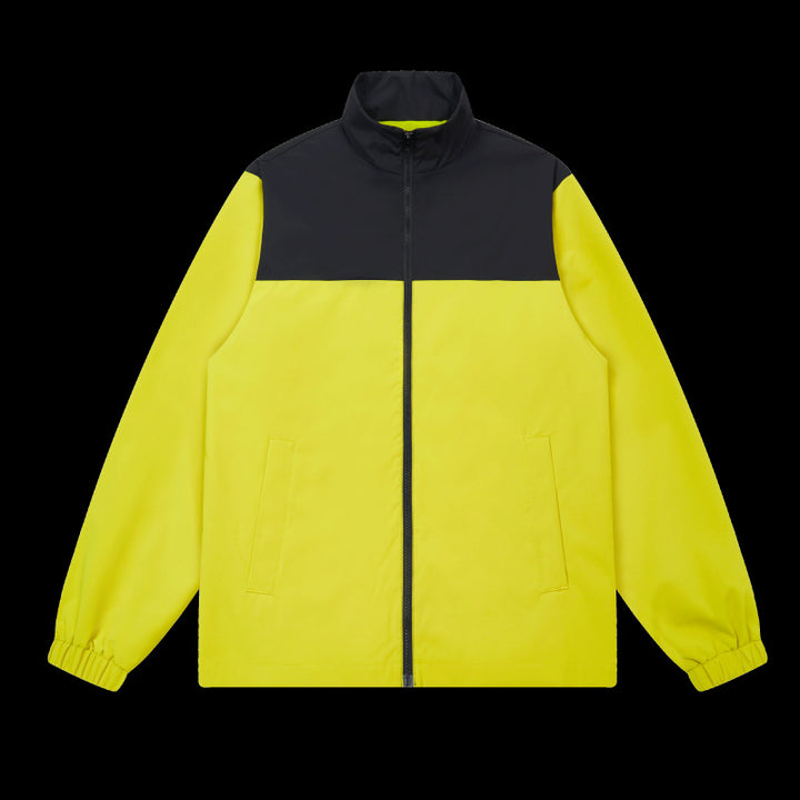 Men's Sporty Transition Jacket with Elastic Hem and High Collar Lisslune