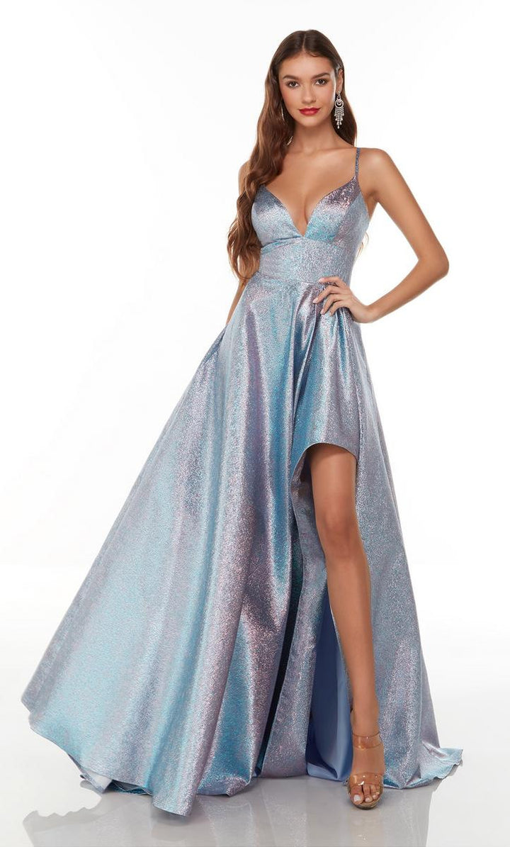 Ladies Glamorous Evening Dress with Side Slit Lisslune