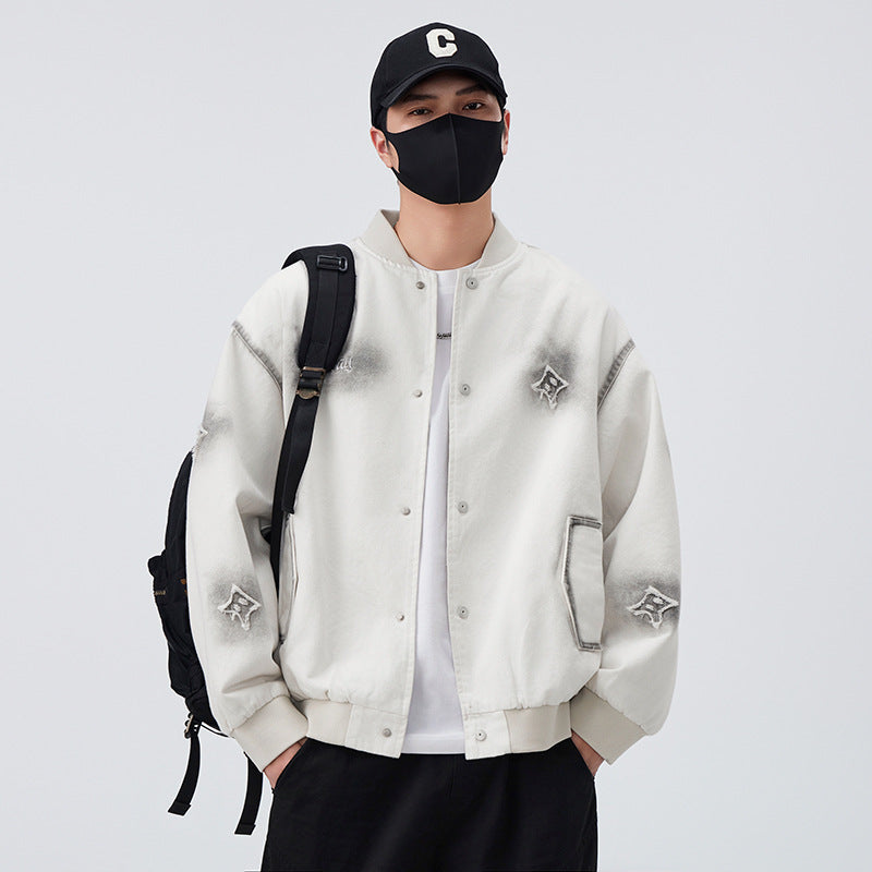 Men's Casual Bomber Jacket with Unique Details Lisslune