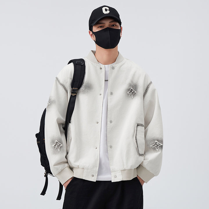 Men's Casual Bomber Jacket with Unique Details Lisslune