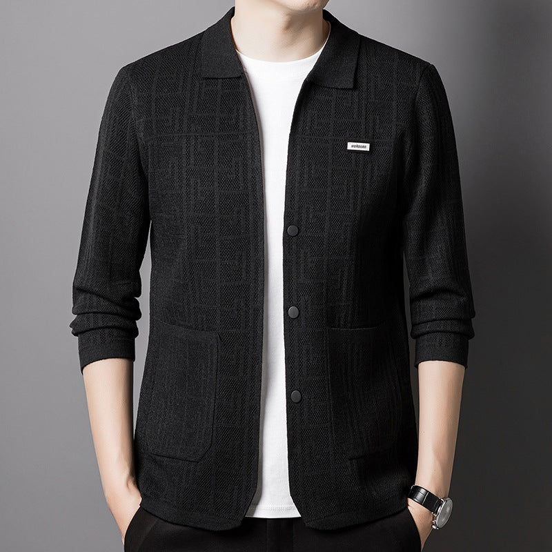 Men's cardigan with unique pattern Lisslune
