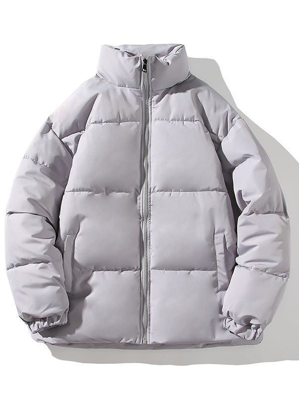Men's insulated quilted jacket with high collar and elastic cuffs Lisslune