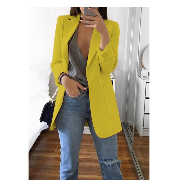 Damen eleganter Blazer mit tailliertem Schnitt und praktischen Taschen Lisslune