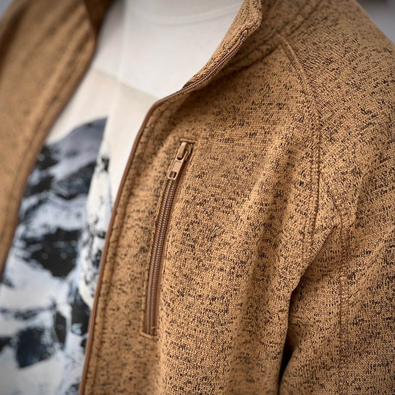 Men's fleece jacket with high collar and practical zip pockets Lisslune