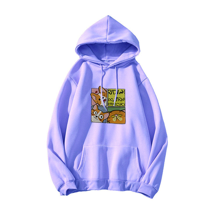 Women's Hoodie with Cute Dog Design Lisslune