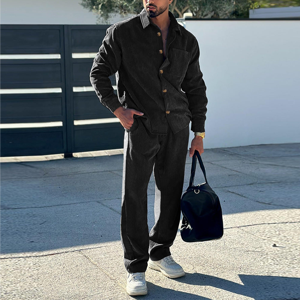 Men's leisure suit with innovative fabric and practical pockets Lisslune
