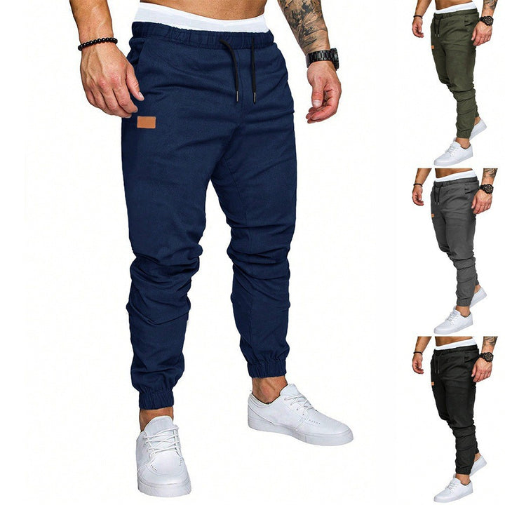 Men's casual jogging pants with elastic waistband and practical zip pockets Lisslune
