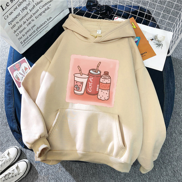 Women’s hoodie with inspiring drink motif Lisslune