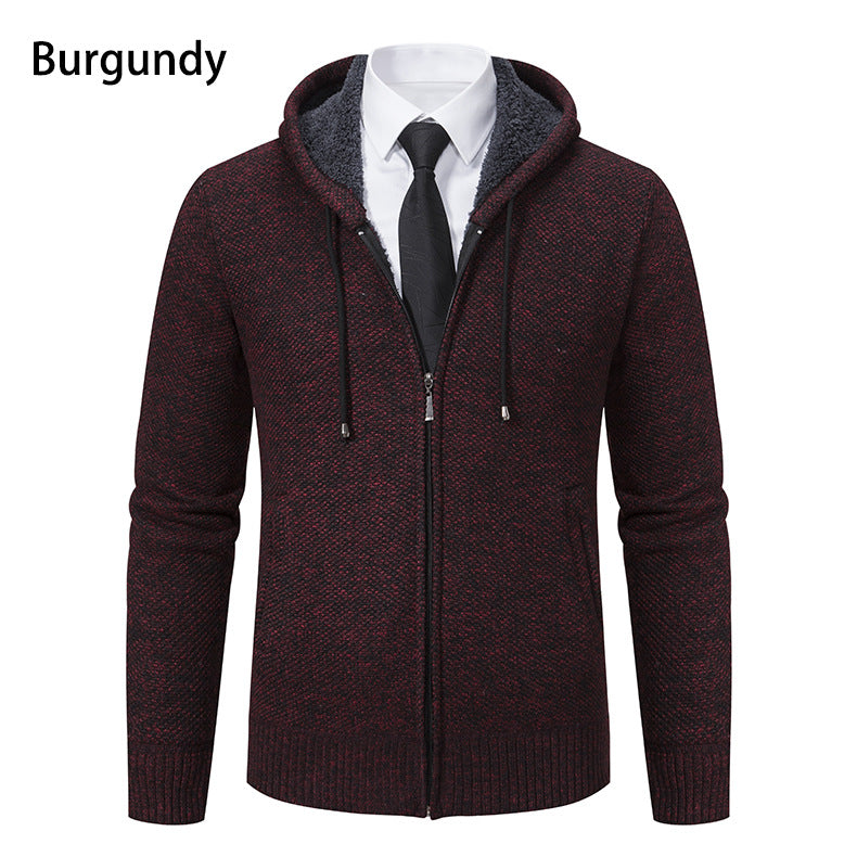 Men's cardigan with modern cut and practical zipper Lisslune