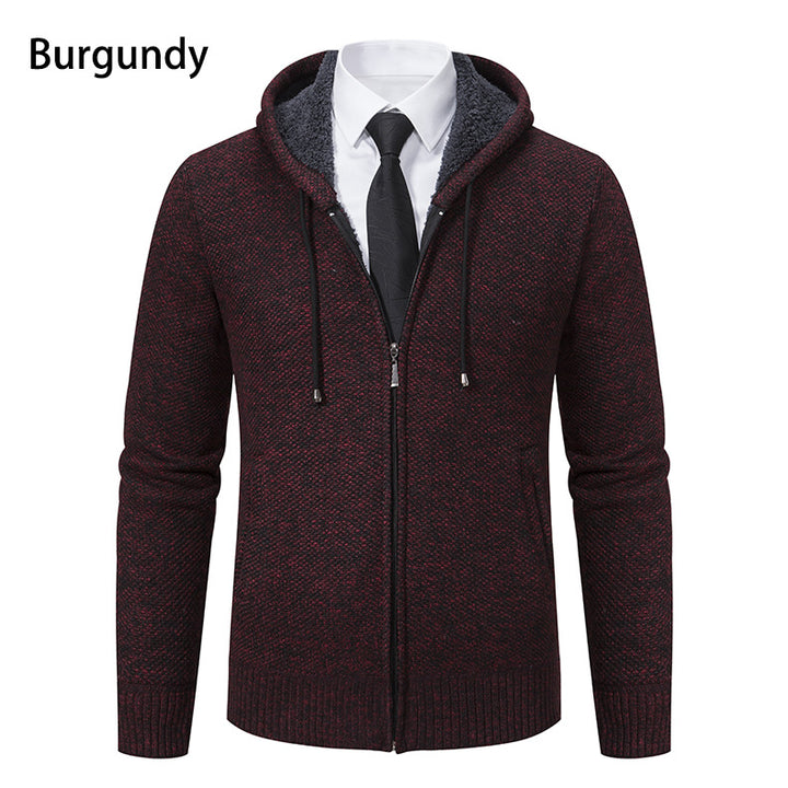 Men's cardigan with modern cut and practical zipper Lisslune