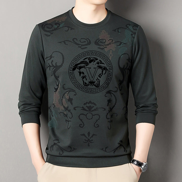 Men's stylish long sleeve shirt with impressive graphic print Lisslune