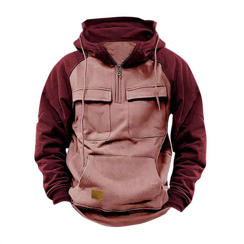 Men's Functional Hoodie with Practical Pockets and Innovative Design Lisslune