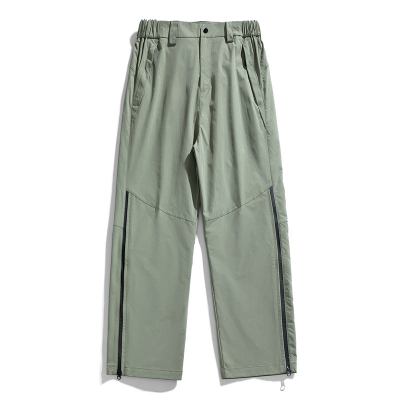 Men's Technical Sports Pants with Elastic Waistband and Practical Pockets Lisslune