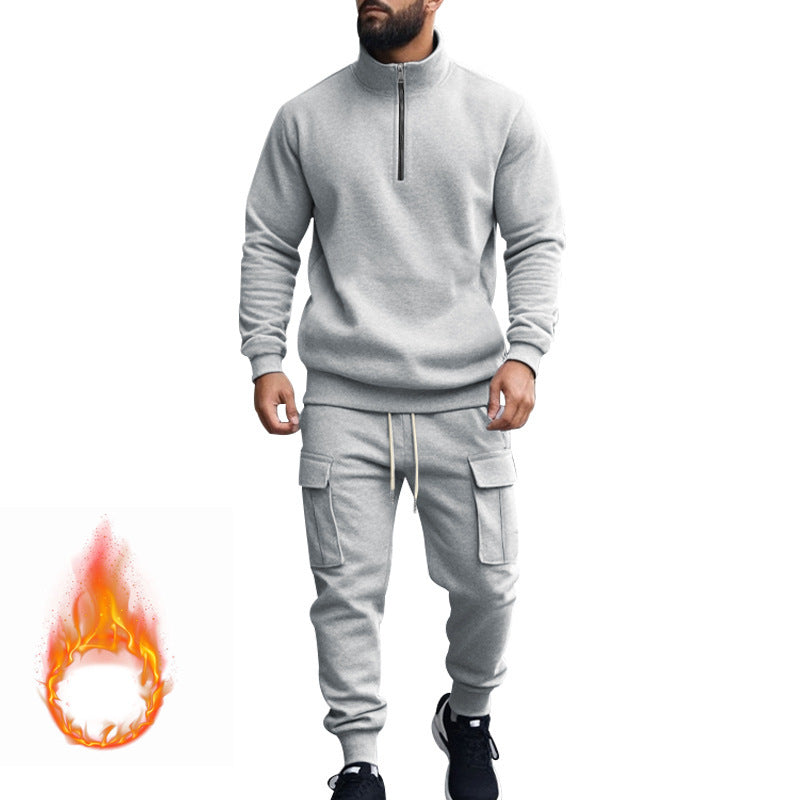 Men's sporty tracksuit with higher collar and practical pockets Lisslune