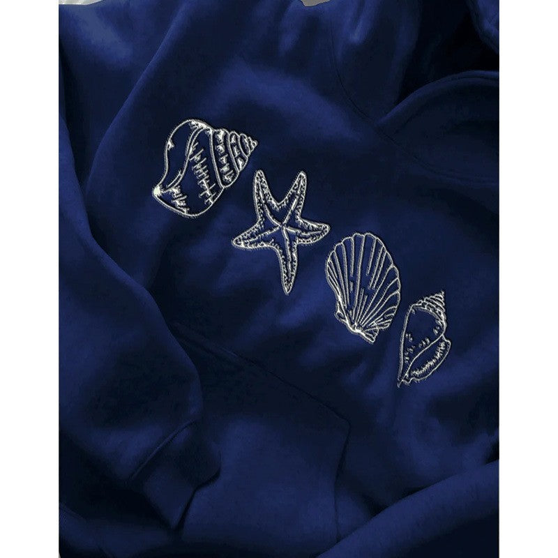 Women's hoodie with maritime motif and soft fabric Lisslune