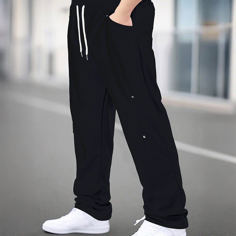 Men's sporty jogging pants with breathable mesh inserts and elastic waistband Lisslune