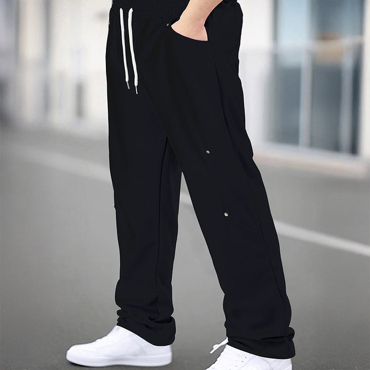 Men's sporty jogging pants with breathable mesh inserts and elastic waistband Lisslune