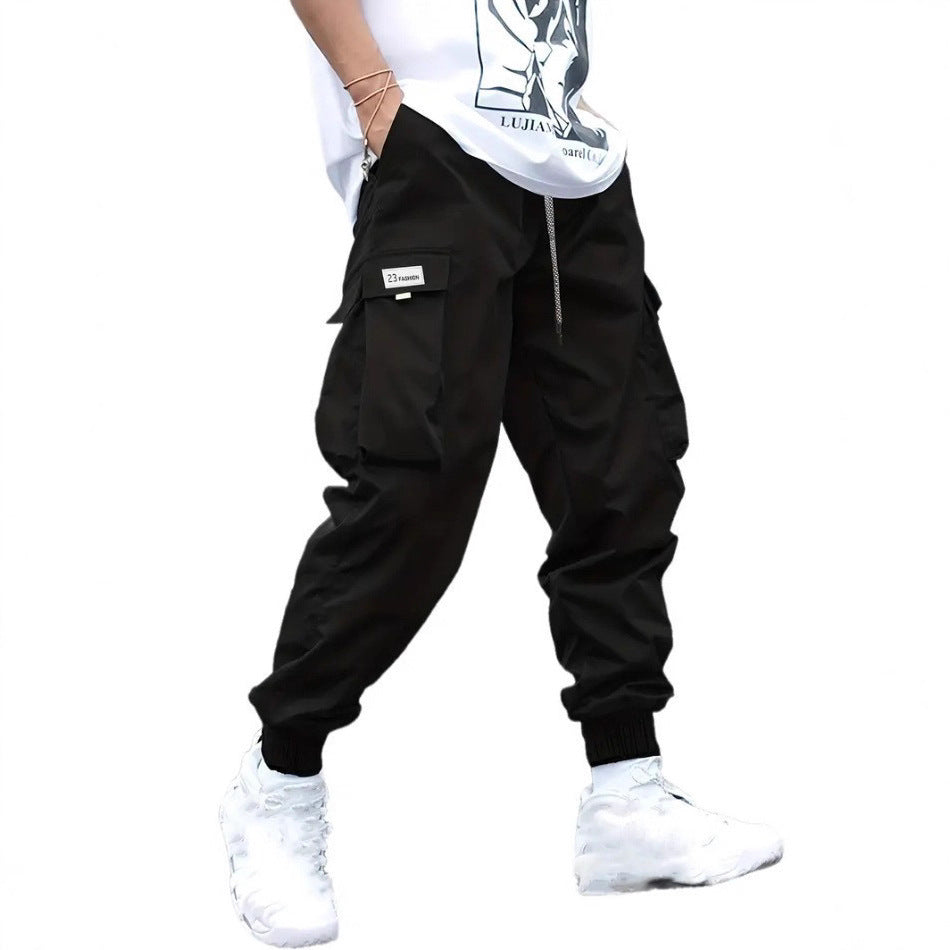 Women's Cargo Jogging Pants with Side Pockets and Elastic Cuffs Lisslune