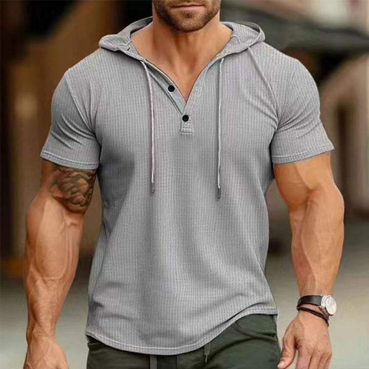 Men's stylish hoodie shirt with textured design and zipper Lisslune