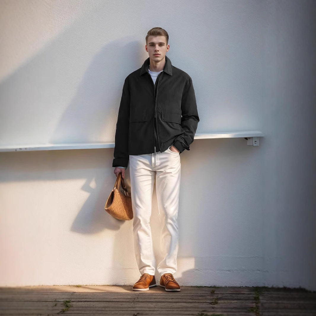 Men's lightweight leisure jacket with practical pockets Lisslune