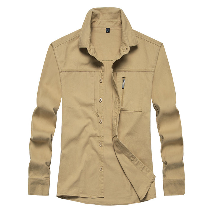 Men's long sleeve shirt with practical pockets and modern cut Lisslune