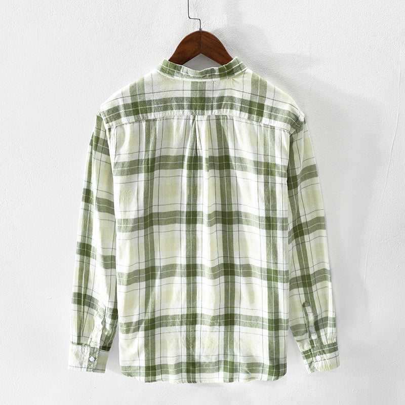 Men's checked casual shirt made of breathable cotton blend Lisslune