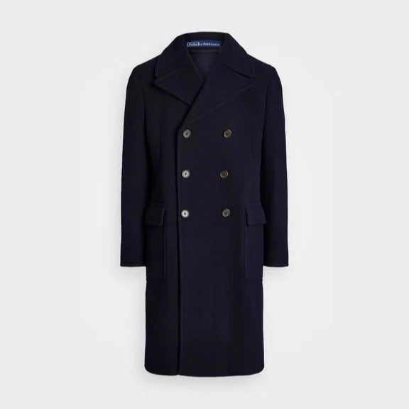 Men's Elegant Wool Coat with Modern Cut and High-Quality Details Lisslune
