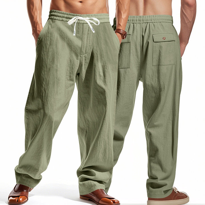 Men's airy beach pants with elastic waistband and practical pockets Lisslune