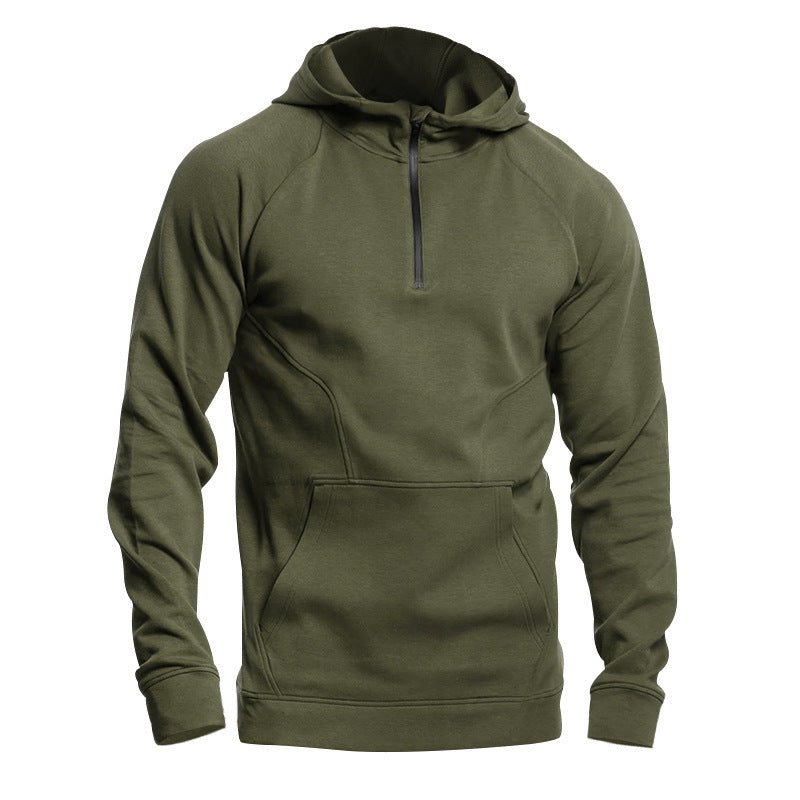 Men's functional hoodie with half zipper and practical pockets Lisslune