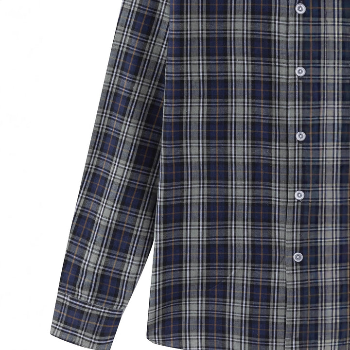 Men's checked long-sleeve shirt with modern cut Lisslune
