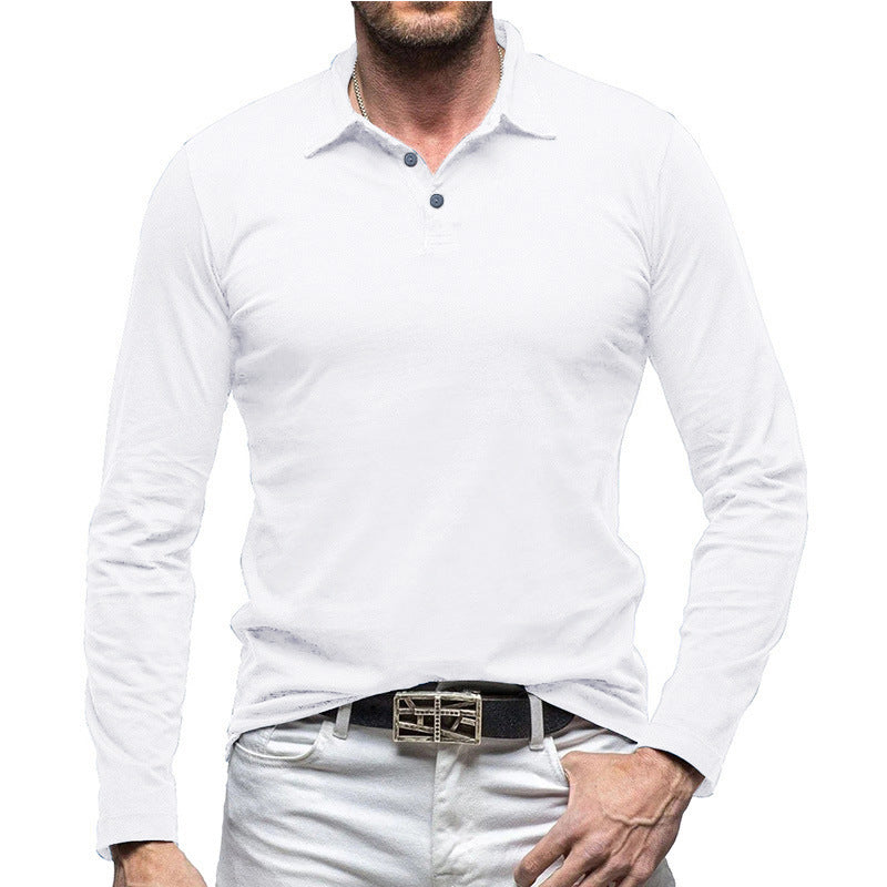 Men's Long Sleeve Polo Shirt with Modern Cut Lisslune
