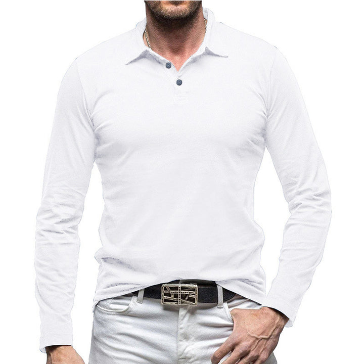 Men's Long Sleeve Polo Shirt with Modern Cut Lisslune