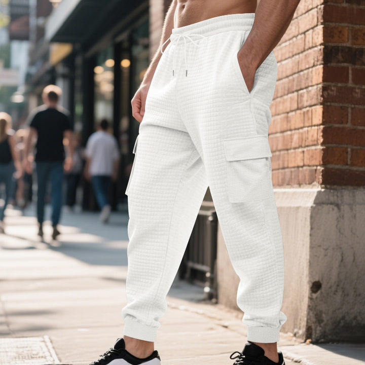 Men's cargo jogging pants with breathable side pockets and elastic waistband Lisslune