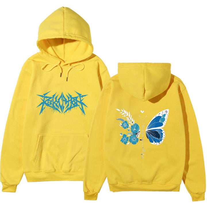 Women's hoodie with unique butterfly and flower motif Lisslune