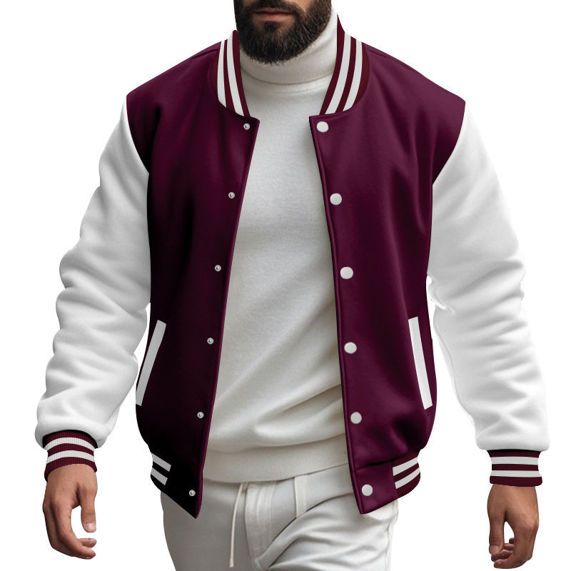 Men's casual bomber jacket with contrasting sleeves and classic cut Lisslune