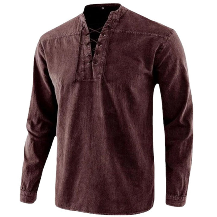 Men's casual shirt with lace closure Lisslune