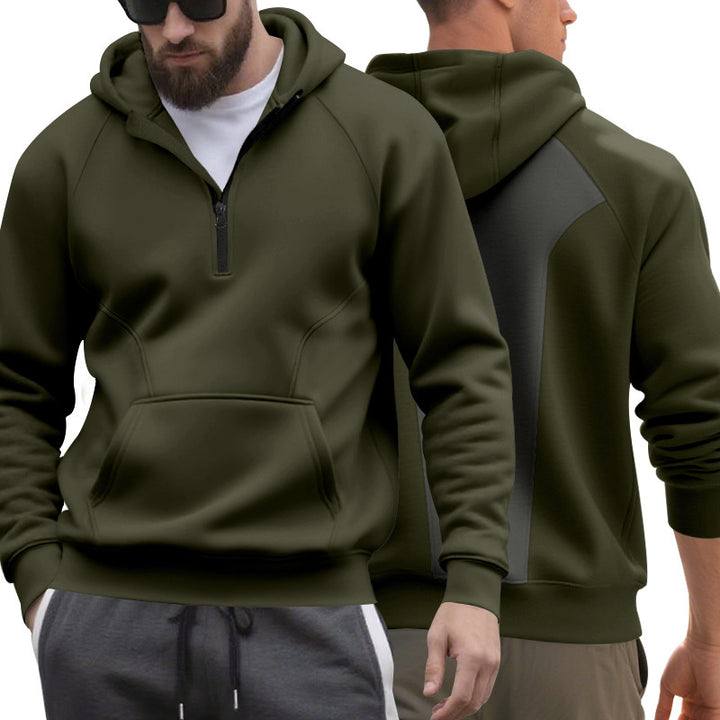 Men's hoodie with modern zipper and practical pockets Lisslune