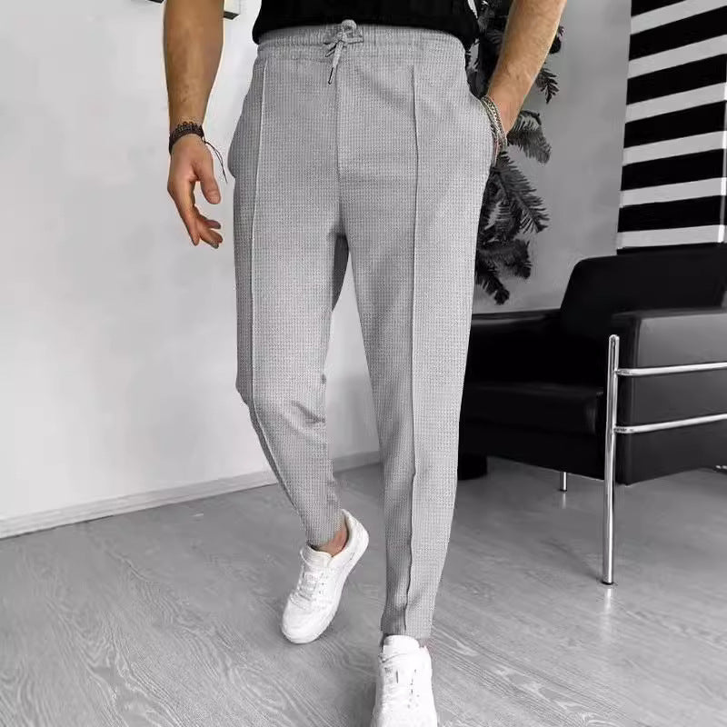 Men's elegant chino pants with modern cut and elastic waistband Lisslune