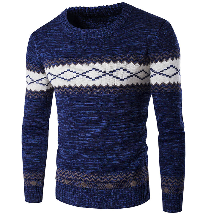 Men's stylish knitted sweater with graphic pattern Lisslune