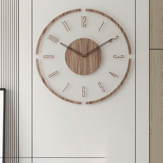 Lisslune | Silent Nordic Wood Wall Clock 35 cm