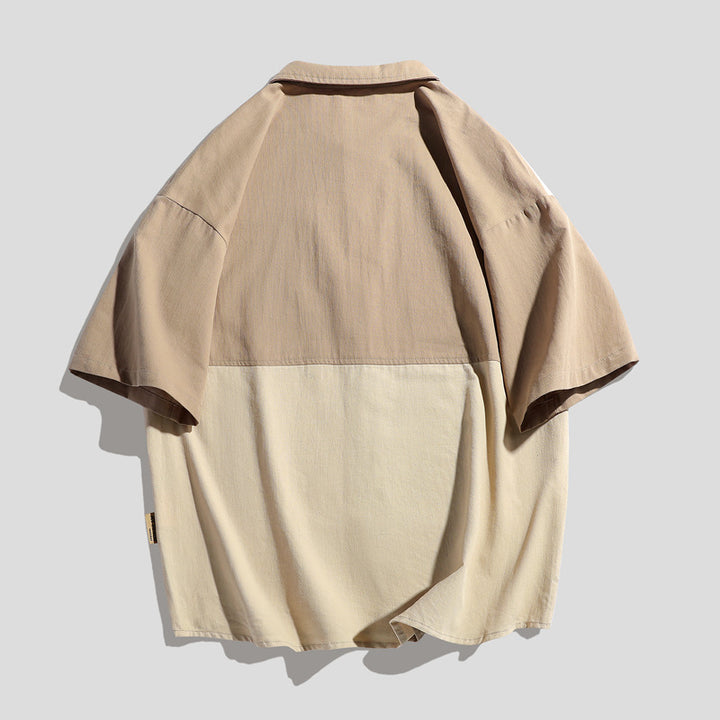 Men's casual short sleeve shirt with modern color combinations Lisslune
