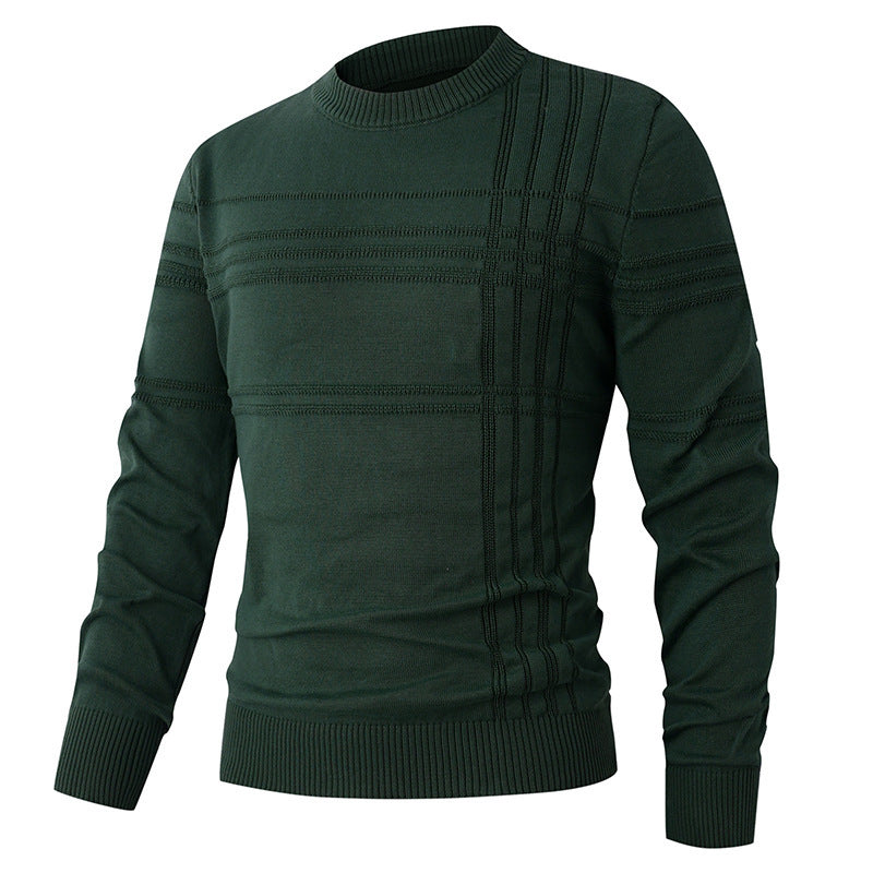 Men's sweater with textured pattern and round neckline Lisslune