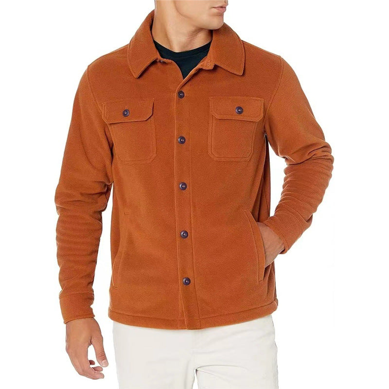 Men's fleece jacket with practical pockets Lisslune
