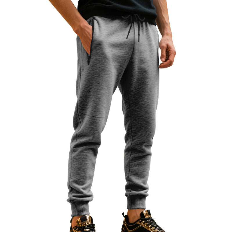 Men's sporty jogging pants with elastic waistband and practical pockets Lisslune