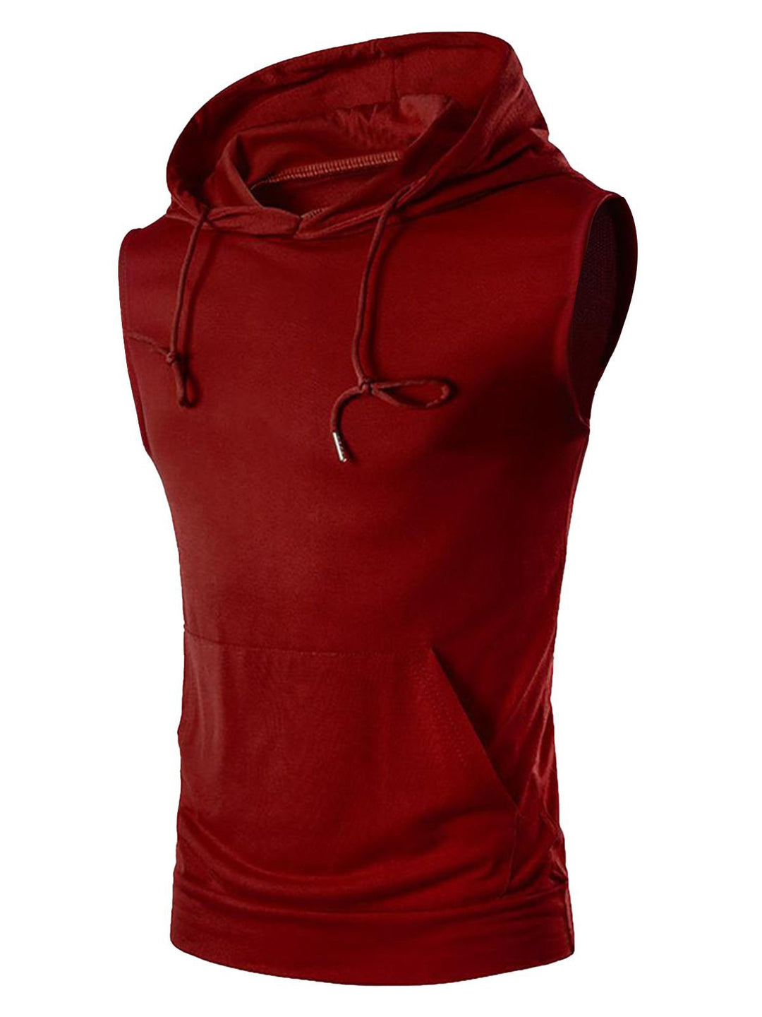 Men's sleeveless hoodie with spacious kangaroo pocket and breathable materials Lisslune