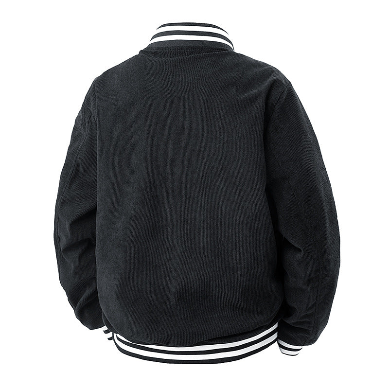 Men's casual cord jacket with elastic cuffs and contrasting accents Lisslune