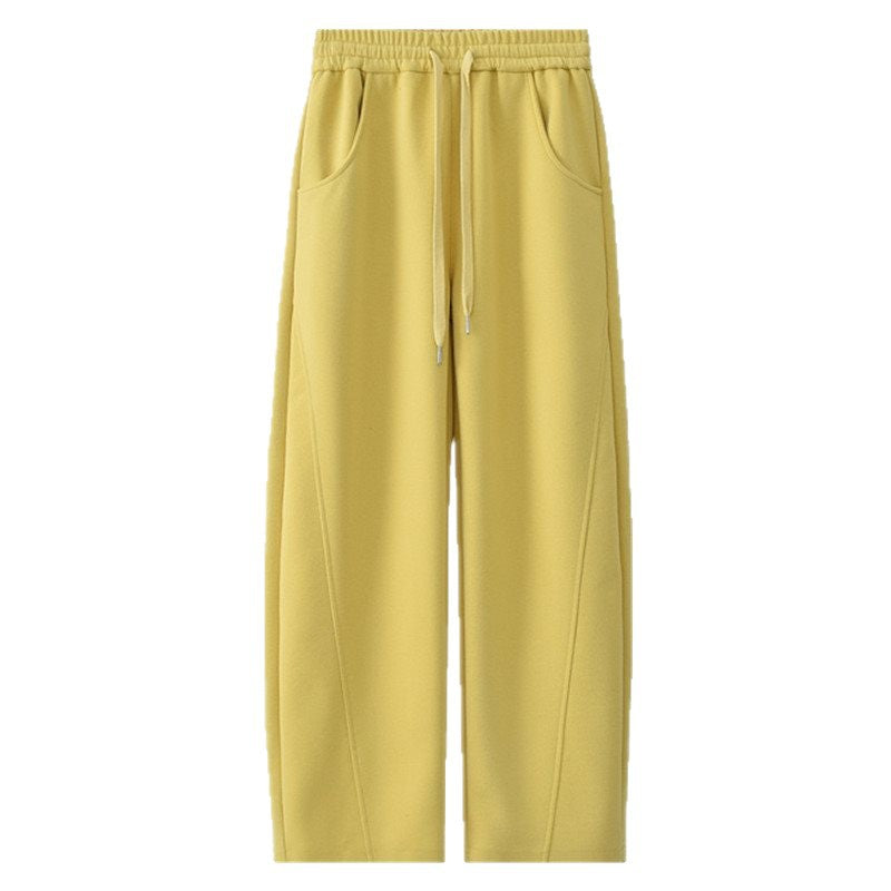 Women's elegant leisure pants with side pockets and elastic waistband Lisslune