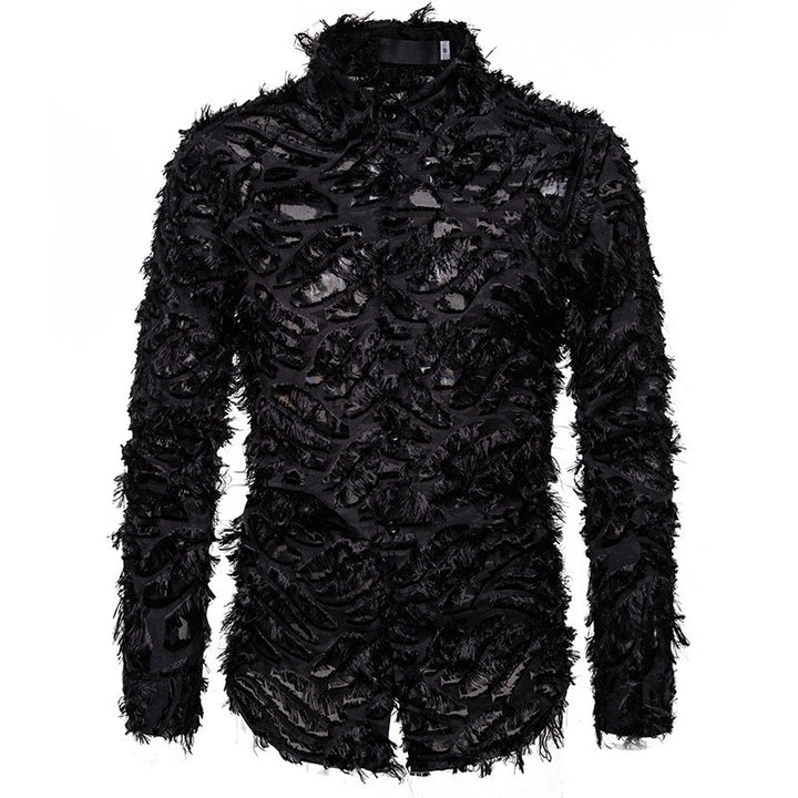 Men's Stylish Shirt with Textured Design Lisslune